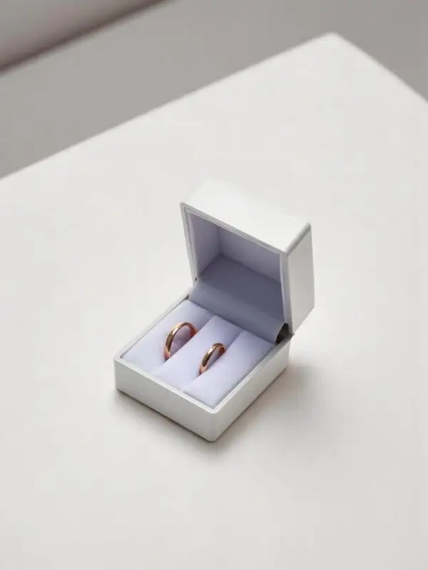 Футляр с подсветкой для 2 колец Футляр с подсветкой для 2 колец "Романтика",6*6*5 см, цвет белый