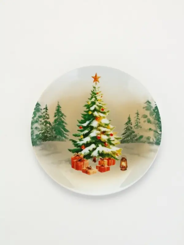 Посуда новогодняя «Новый Год», набор 4 предмета: тарелка Посуда новогодняя «Новый Год», набор 4 предмета: тарелка