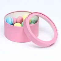 Подарочная коробка "Нежность" розовая, завальцованная с окном,21х11 см