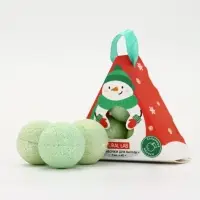 Бомбочки для ванны «Снеговик», 3 шт х 40 г, сахарное яблоко, URAL LAB