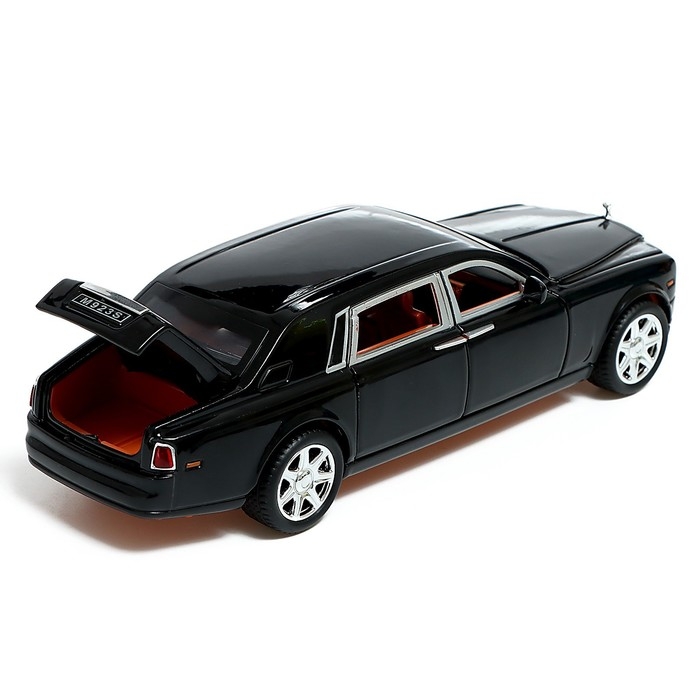 Машина металлическая «Лимузин», 1:24, открываются двери, капот, багажник, цвет чёрный
