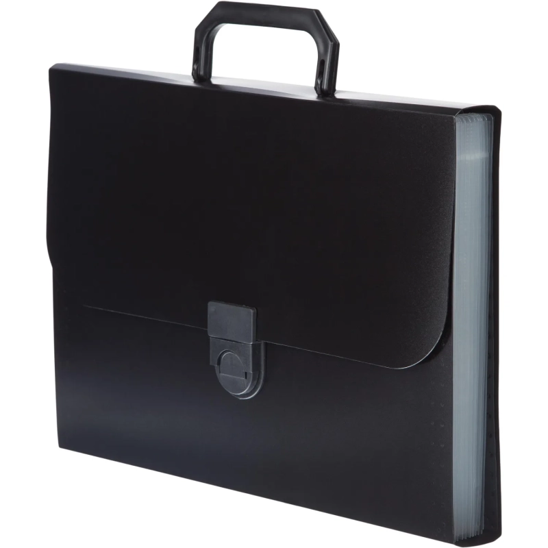 Портфель-картотека пластик ATTACHE черн.BF12/7 12 отд. Росси