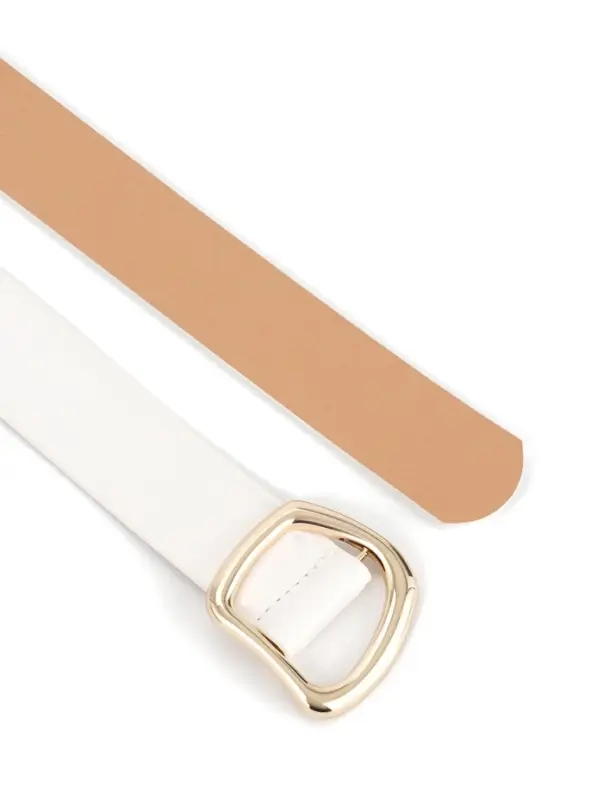 Ремень женский, затяжка, без винта, 4&times;110 см, пряжка золотистая, белый