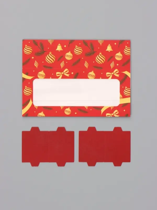 Коробка подарочная для 3 конфет &laquo;Красная&raquo;, 13.3&times;3.3&times;5.8 см