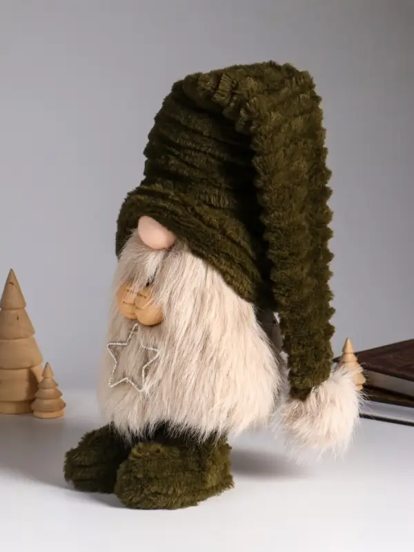 Кукла интерьерная свет Кукла интерьерная свет "Гном в колпаке, держит звездочку" 18х13х33/65 см