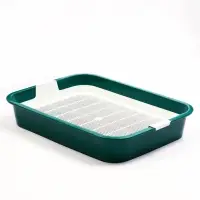 Туалет для кошек &laquo;Белла мини&raquo;, 35&times;26&times;6 см, с сеткой, пластик, зелёный