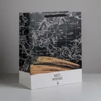 Пакет подарочный ламинированный, упаковка, &laquo;Best wishes&raquo;, XL 49&times;40&times;19 см