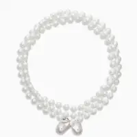 Бусы "Нить жемчуга" №8 с подвесами, L=120см, цвет белый в серебре