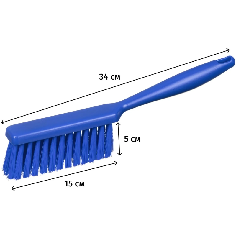 Щетка сметка FBK 340х35мм полужесткая синяя 10252-2