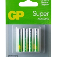 Батарейка алкалиновая GP Super, AAA, LR03-4BL, 1.5В, блистер, 4 шт.