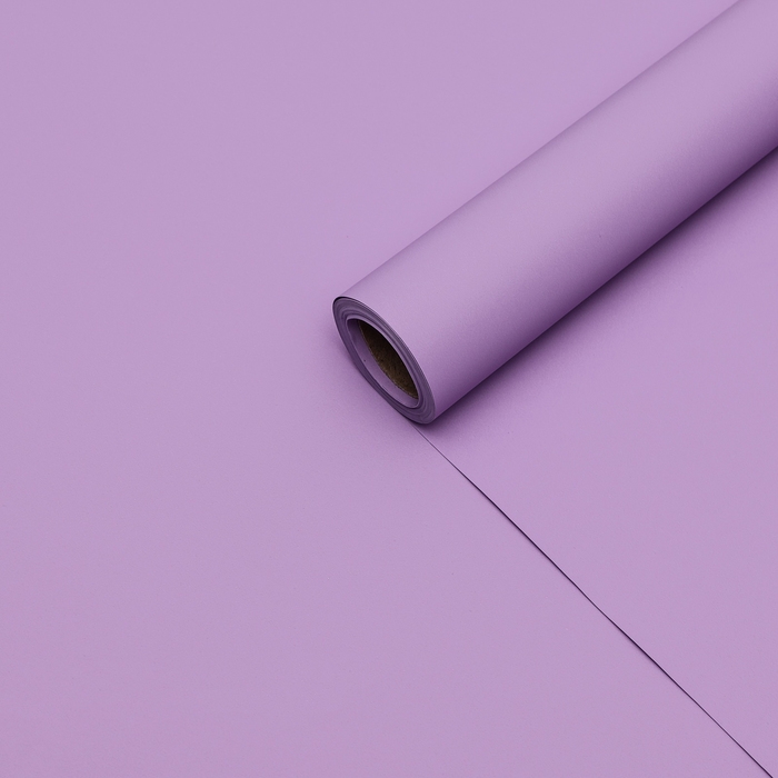 Плёнка матовая 0,5 x 10 м 65 мкм, пастельная серия, сиреневый Плёнка матовая 0,5 x 10 м 65 мкм, пастельная серия, сиреневый