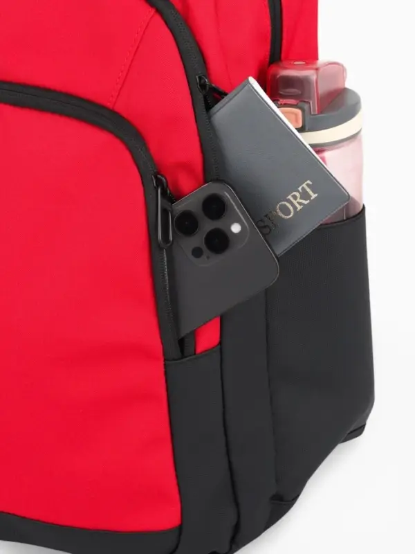 Рюкзак, водонепроницаемое дно, 2 отделения, 3 кармана, 31&times;14.5&times;45 см, красный