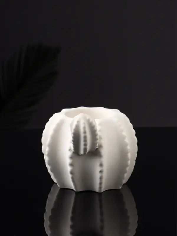 Кашпо "Кактус" 15х8х10 см, натуральный, гипс