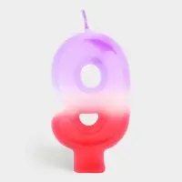 Свеча цифра для торта &laquo;9&raquo;, 8&times;3.75&times;1 см