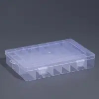 Органайзер для хранения мелочей, передвижные ячейки, 24 ячейки, 19.5&times;13.5&times;3.5 см, прозрачный