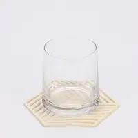 Подставка под горячее, под кружку, силикон 13&times;11.5&times;0.3 см, белая