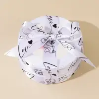 Лента атласная, подарочная упаковка, Love, белая, 2 см &times; 22.5 м