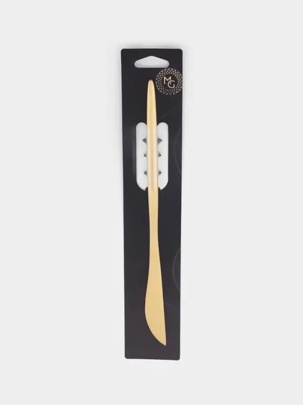 Нож столовый Magistro &laquo;Фолк&raquo;, длина 22 см, нержавеющая сталь, золотистый