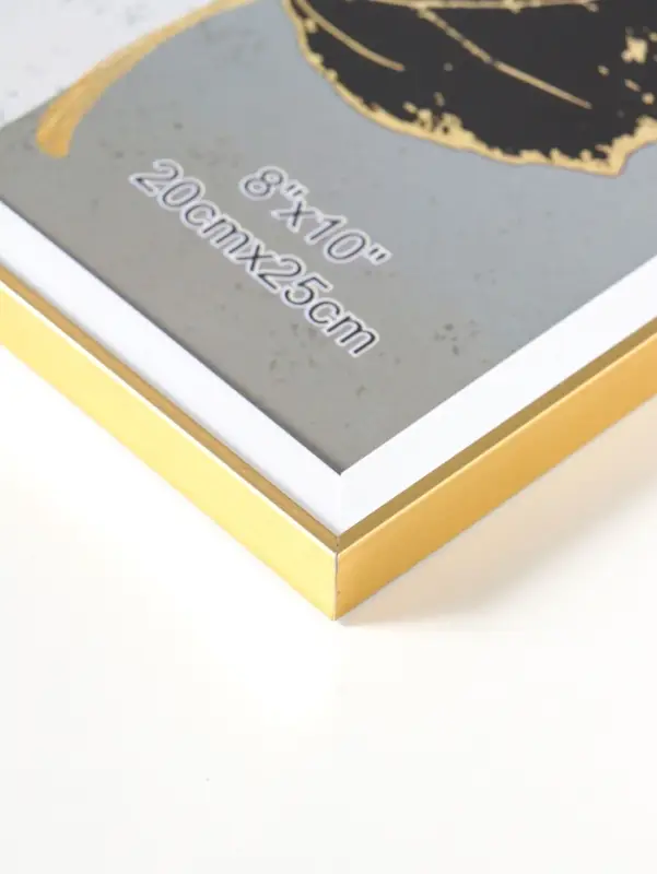 Фоторамка пластик 20х25 см "Современная классика" золото и белый 26х20,8х1,5 см