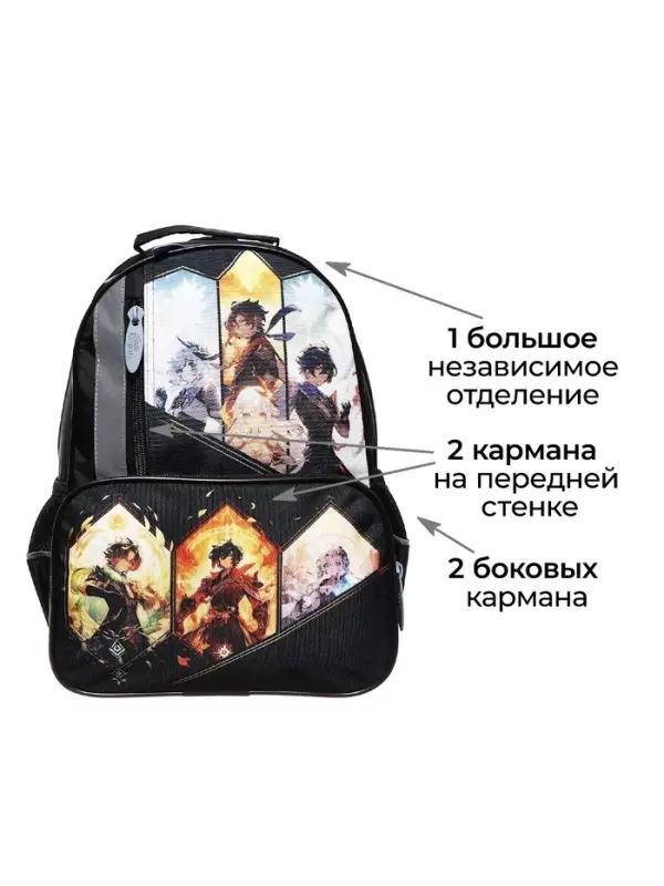 Рюкзак школьный, эргономичная спинка, 37&times;26&times;13 см &laquo;Аниме игра&raquo;