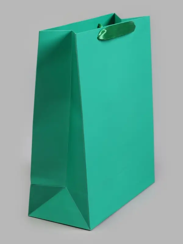 Пакет подарочный ламинированный &laquo;Зелёный&raquo;, 26&times;32&times;12 см