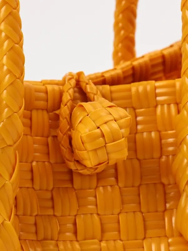 Сумка плетёная пластиковая, 23&times;11&times;30 см, жёлтая