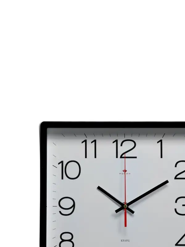 Часы настенные, интерьерные, бесшумные, 30&times;30 см, черные