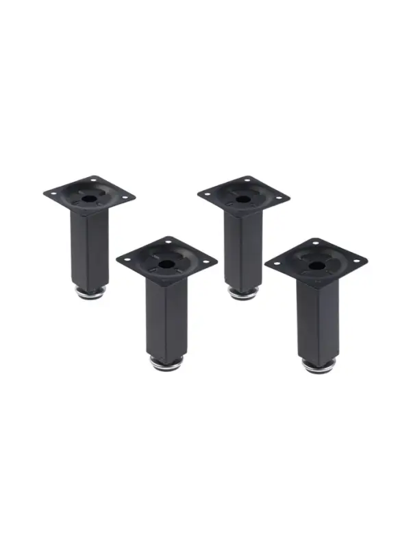 Опора квадратная OKV001BL ТУНДРА, d=25&times;25 мм, H=100 мм, чёрная, 4 шт.