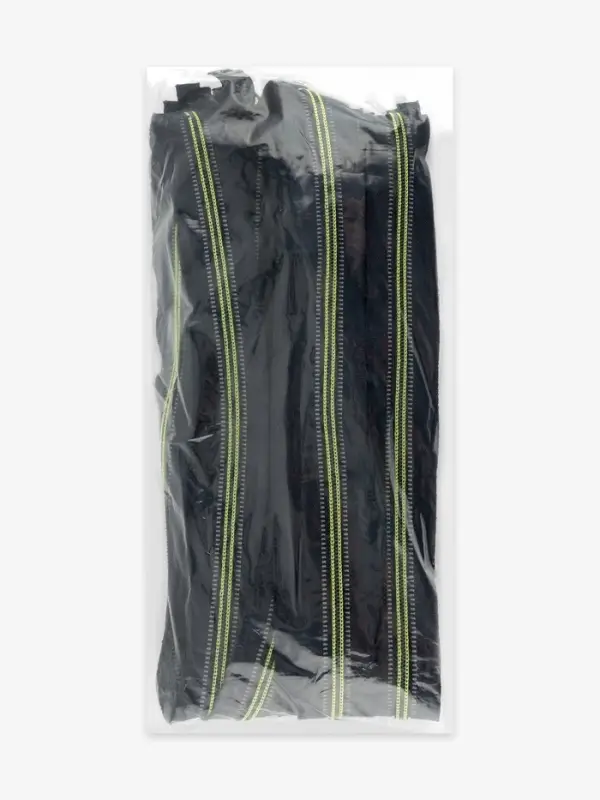 Молния &laquo;Спираль&raquo;, №5, разъёмная, светоотражающая, замок автомат, 80 см, чёрная, зелёная