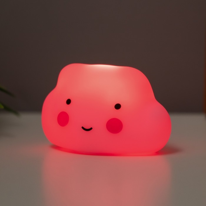 Ночник "Облачко" 2Вт LED LR44 розовый 3,5х5х4см