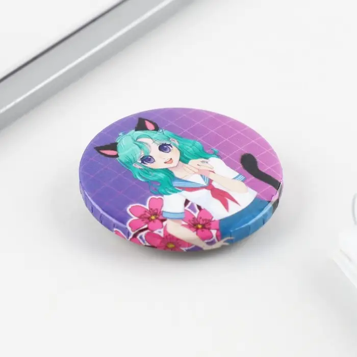 Значок закатной аниме «Девушка с ушками», d=3.8 см Значок закатной аниме «Девушка с ушками», d=3.8 см