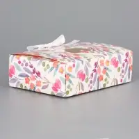 Подарочная коробка сборная с окном «Розовые цветы», 16.5×11, 5×5 см Подарочная коробка сборная с окном «Розовые цветы», 16.5×11, 5×5 см