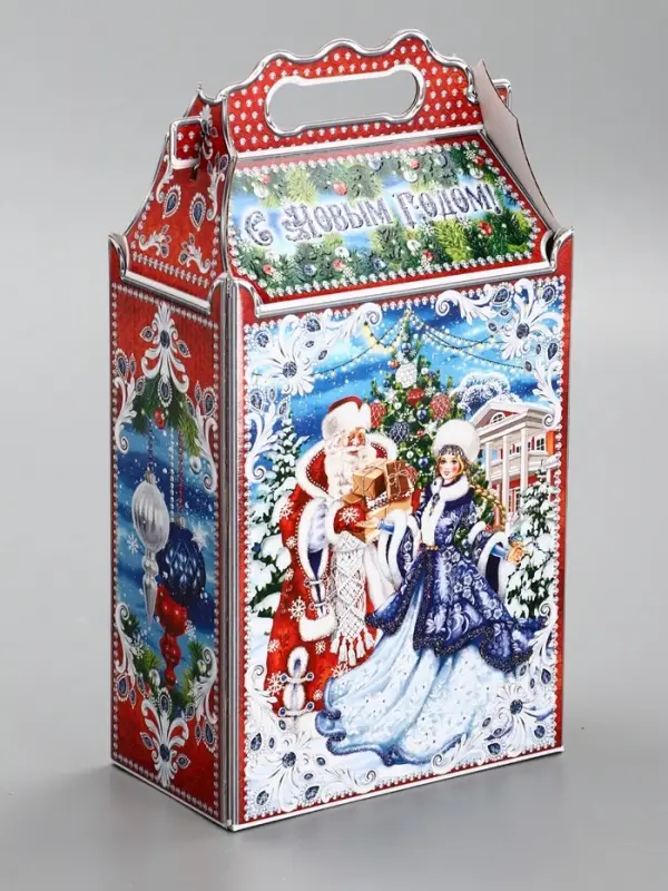 Подарочная новогодняя коробка «На катке», для сладких подарков, 17.8×10×32.5 см Подарочная новогодняя коробка «На катке», для сладких подарков, 17.8×10×32.5 см
