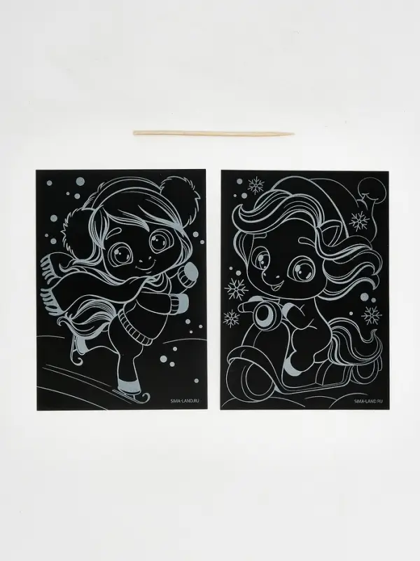 Набор гравюр «Волшебное время» А6, 2 шт.