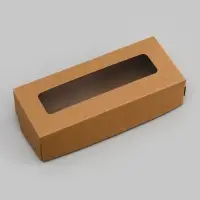 Коробка складная, крафт, 17×7×4 см, 0.5 л