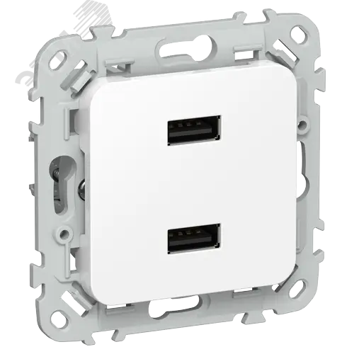 FLITE Розетка USB A+A 3,1А РЮ-2-ФлБ белый IEK