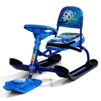 Снегокат &laquo;Тимка спорт 4-1&raquo; Космический, со спинкой, синий, ТС4-1 М/К Nika Kids