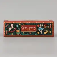 Коробочка для макарун новогодняя &laquo;С Новым годом. Щелкунчик&raquo;, 18&times;5.5&times;5.5 см