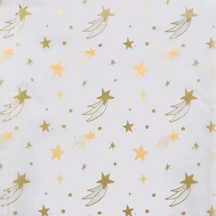 Бумага упаковочная тишью, новогодняя упаковка "Полет",50 х 66 см.