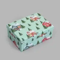 Коробки подарочные новогодние, набор 10 в 1, 37.5&times;29&times;17 - 19&times;13&times;7.5 см