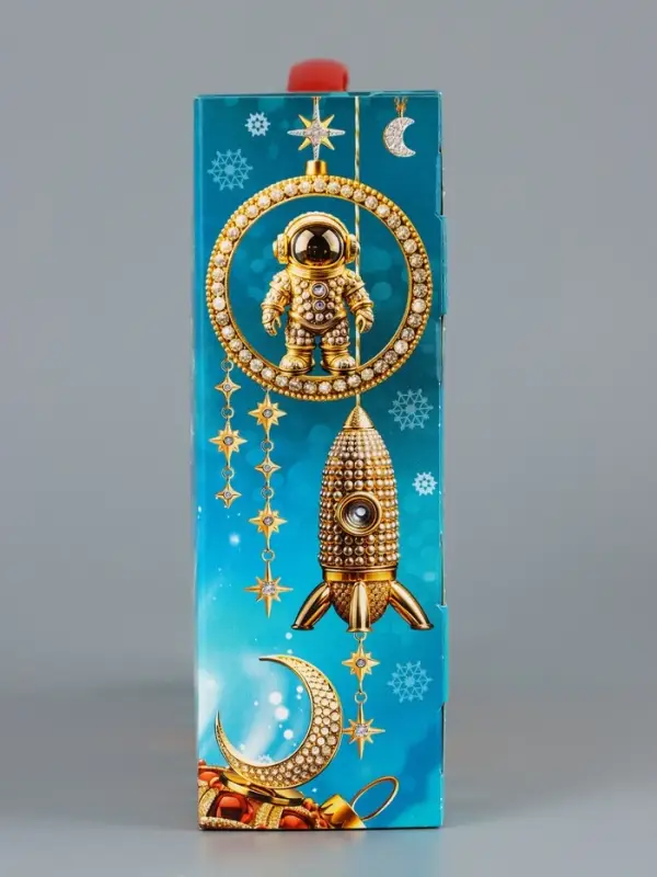 Подарочная коробка новогодняя Подарочная коробка новогодняя "МалаХит" 25 х 5 х 15 см