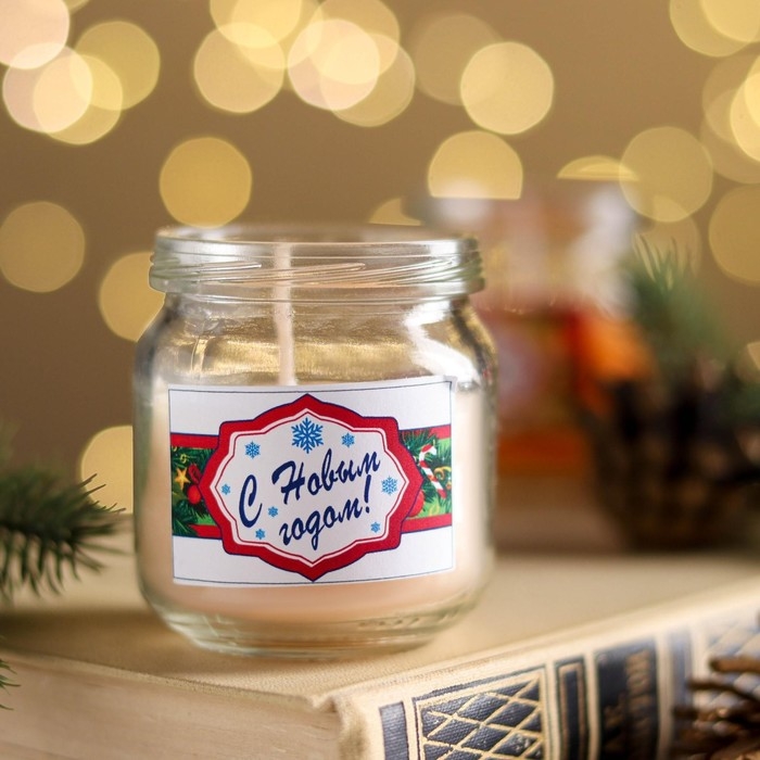 Ароматическая свеча в банке  Ароматическая свеча в банке "Корица", 6,4х6 см