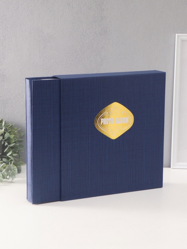 Фотоальбом на 500 фото 10х15 см Фотоальбом на 500 фото 10х15 см "Текстуры" в коробке синий 4,7х33х34 см