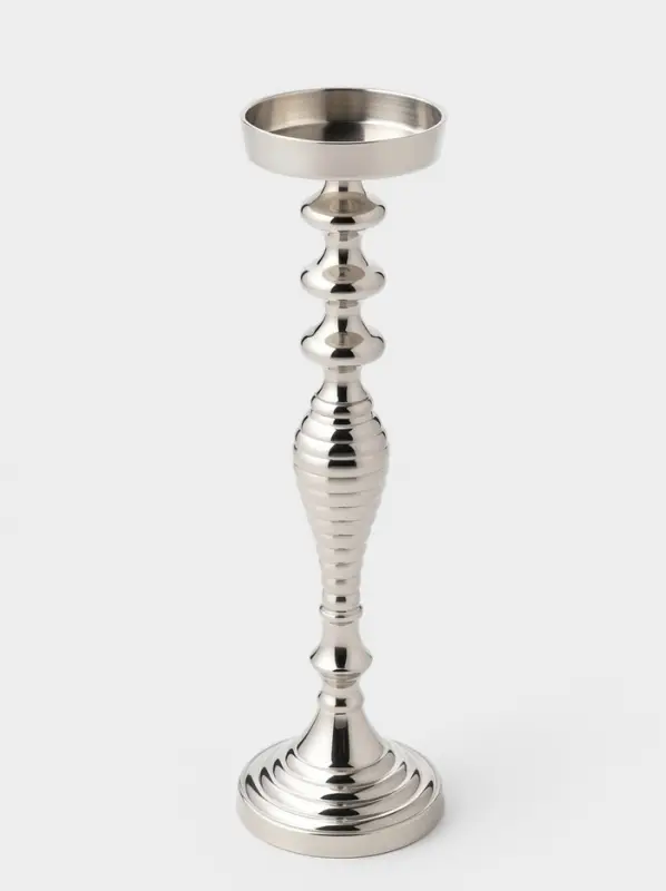 Подсвечник &laquo;Кубок&raquo;, 13&times;13&times;43 см, алюминий, серебристый