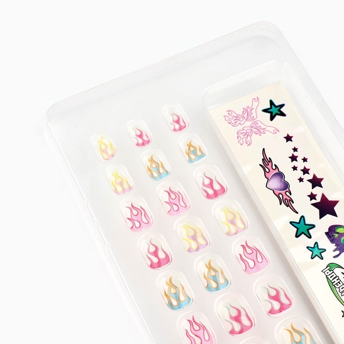 Накладные ногти детские с татуировками «Будь красоткой», 24 шт Накладные ногти детские с татуировками «Будь красоткой», 24 шт