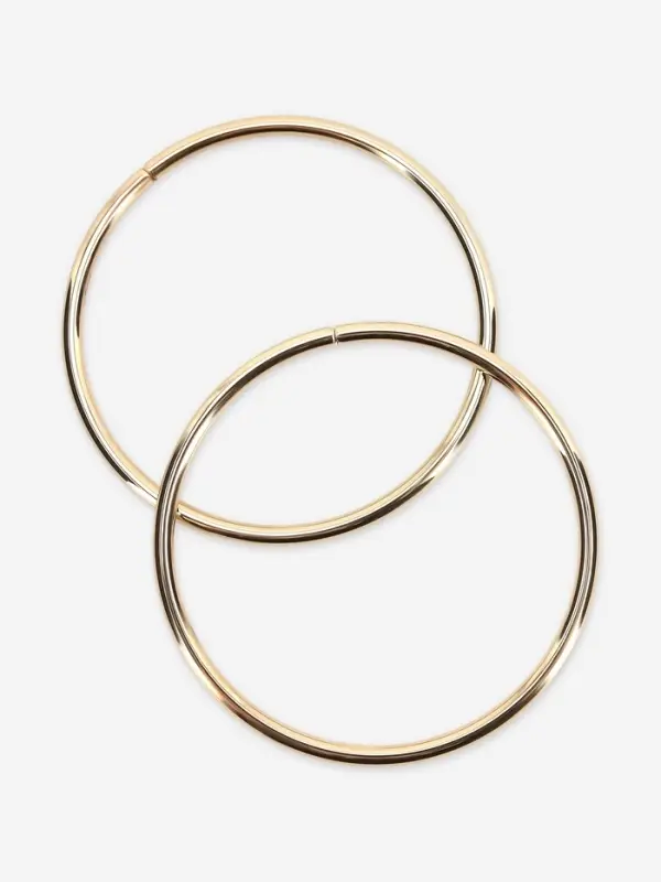 Ручки для сумки &laquo;Круг&raquo;, металлические, d=10 см, 2 шт., цвет золотой