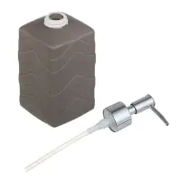 VETTA Дозатор для жидкого мыла, керамика, 18x7x7 см, волны, серый