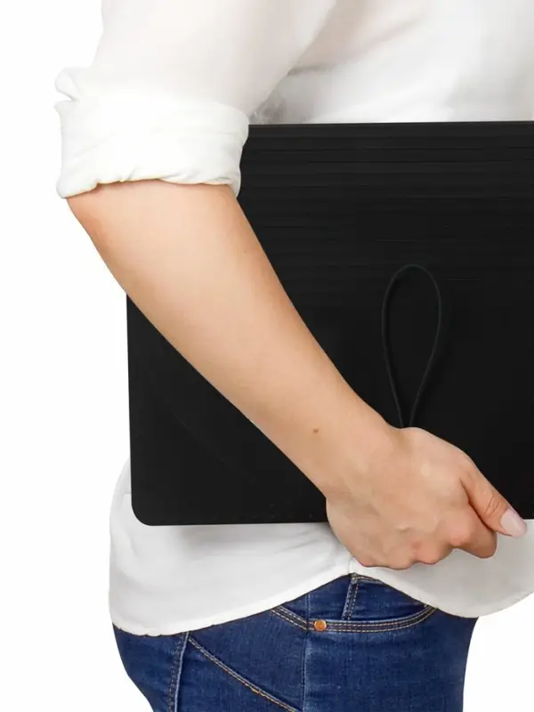 Папка для бумаги А4 на резинке пластиковая Calligrata, 12 отделений, черная Папка для бумаги А4 на резинке пластиковая Calligrata, 12 отделений, черная