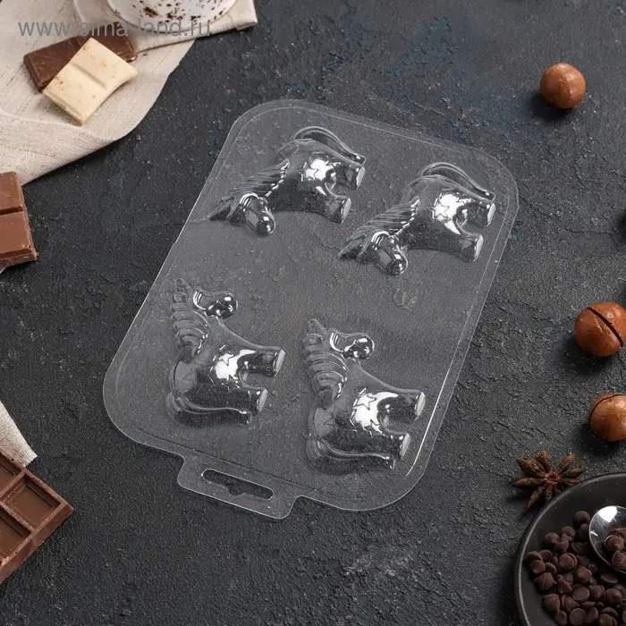 Форма для шоколада и конфет «Шоко-Единорог», пластик, прозрачная Форма для шоколада и конфет «Шоко-Единорог», пластик, прозрачная