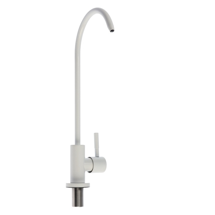 Кран для всех видов бытовых фильтров ZEIN К-06, нержавеющая сталь, белый Кран для всех видов бытовых фильтров ZEIN К-06, нержавеющая сталь, белый